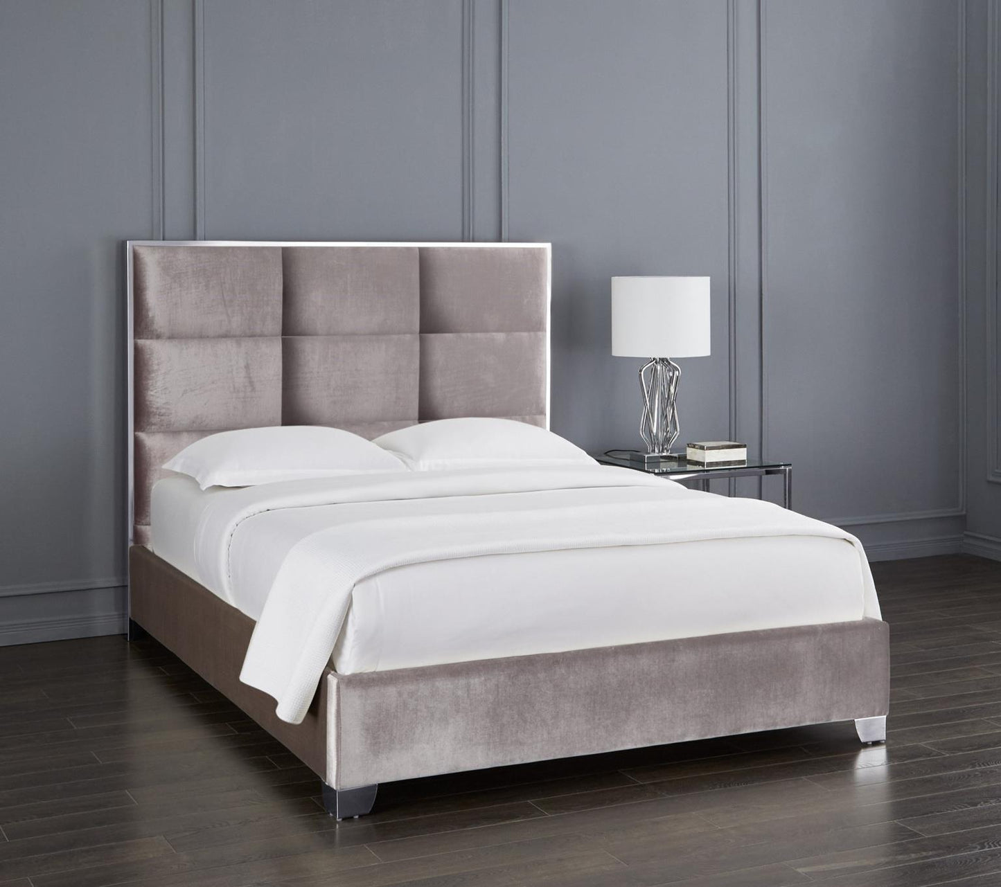 BLAIR KING BED - GREY