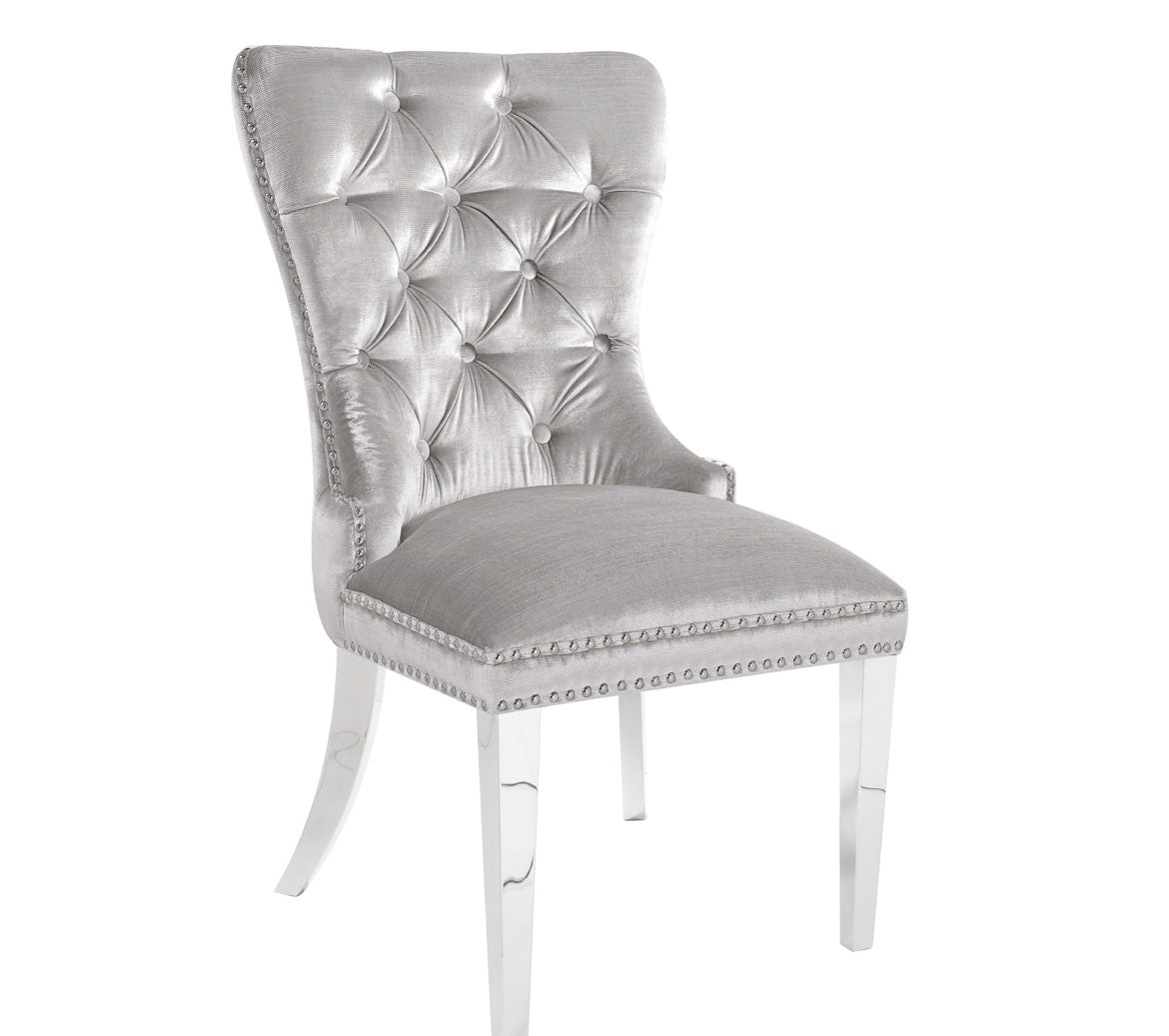 EUPHORIA Dining Chair GY-1029SS E-Grey Velvet w/ steel legs