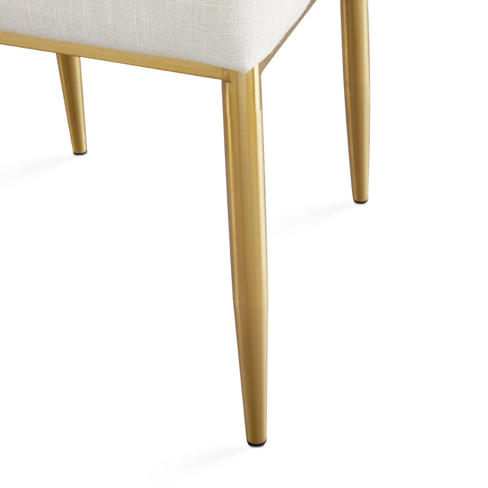 Shell Chair Beige linen KXNK-
Frame: Stainless steel with brushed gold finish