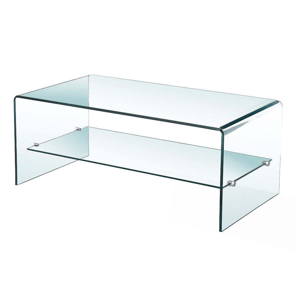 BENT GLASS Coffee Table GY-S02CT-12 With Shelf
