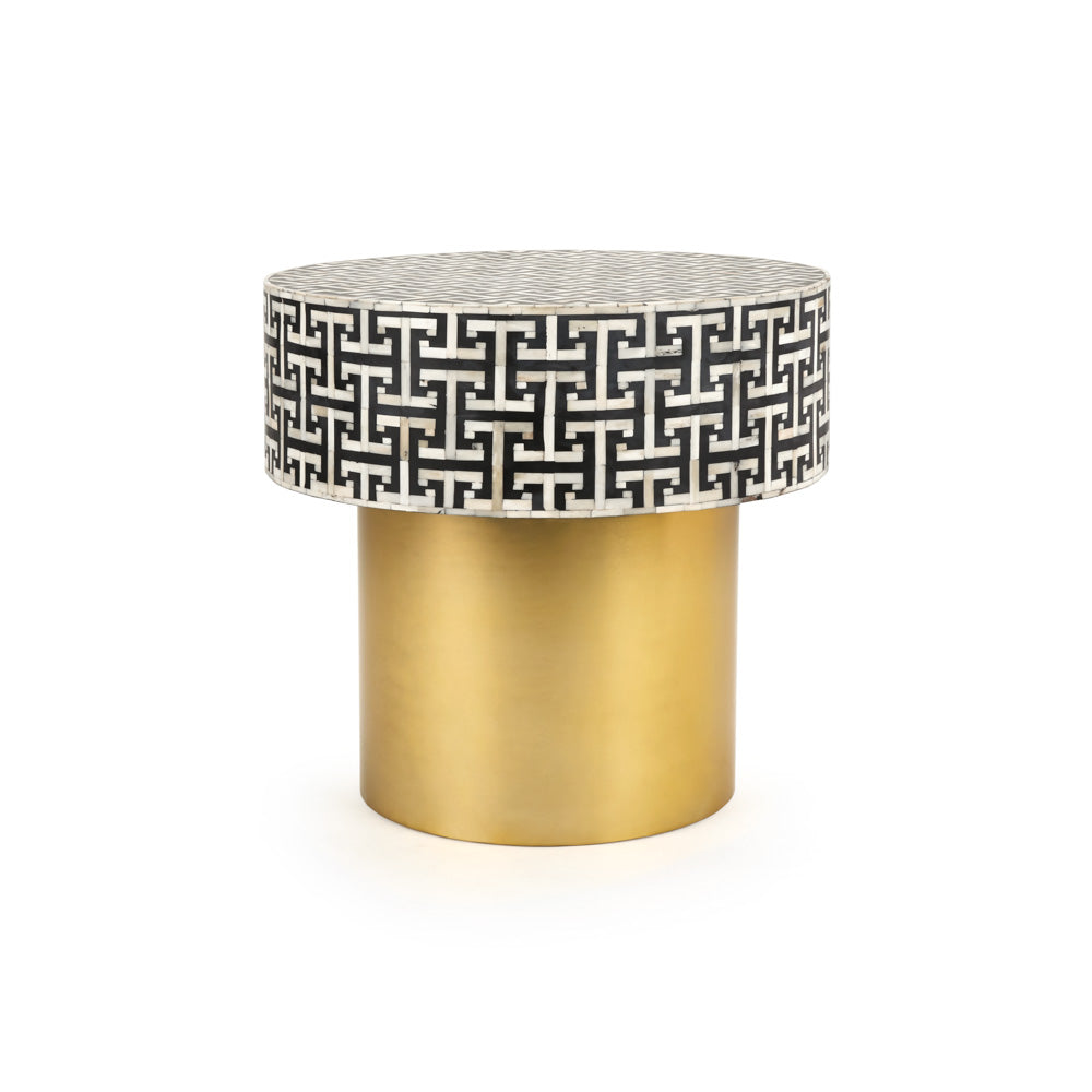 AUGUSTINE BONE INLAY END TABLE