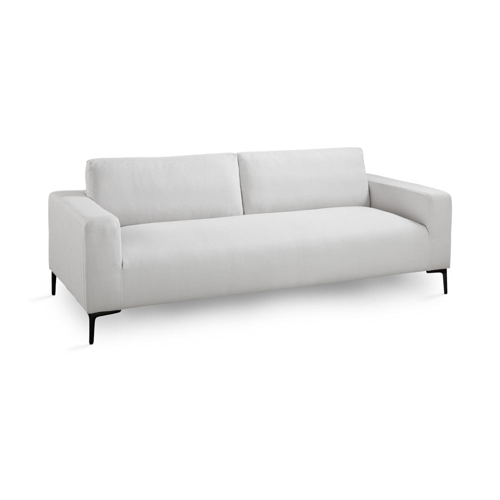 Franco 3 seater sofa Fuzhou Light grey linen black leg