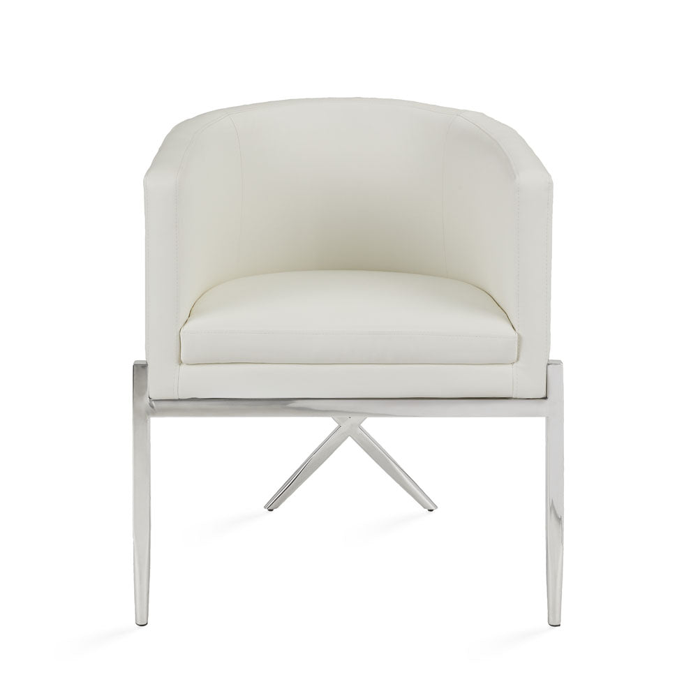 ANTON CHAIR GY-AC-8391 ASPEN WHITE PU