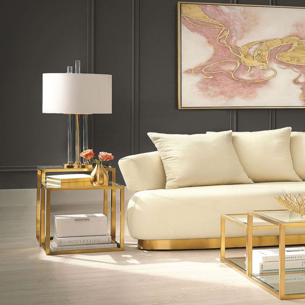 MULTI-LEVEL GY-ET-8166BG Brushed Gold End Table W60*D40*H60CM