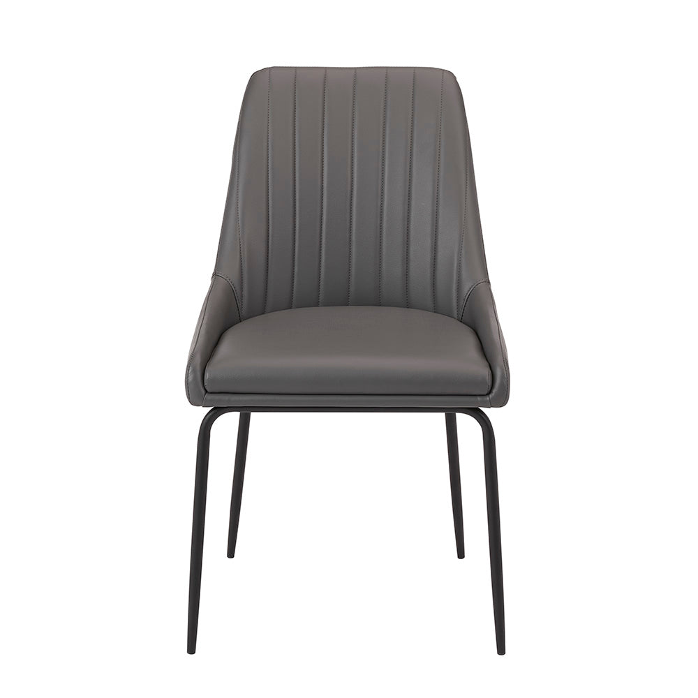 MOIRA CHAIR GY-1977 BLACK PU KN000029 BLACK METAL LEGS