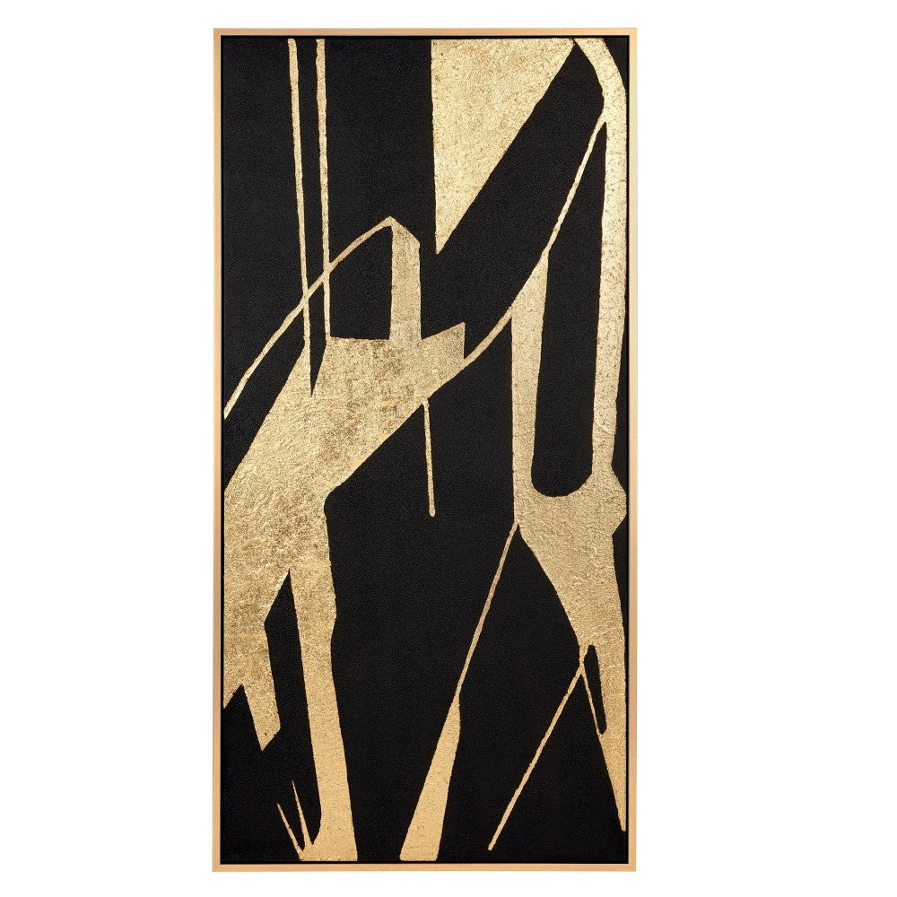 WALL ART BLACK GOLD 70*35