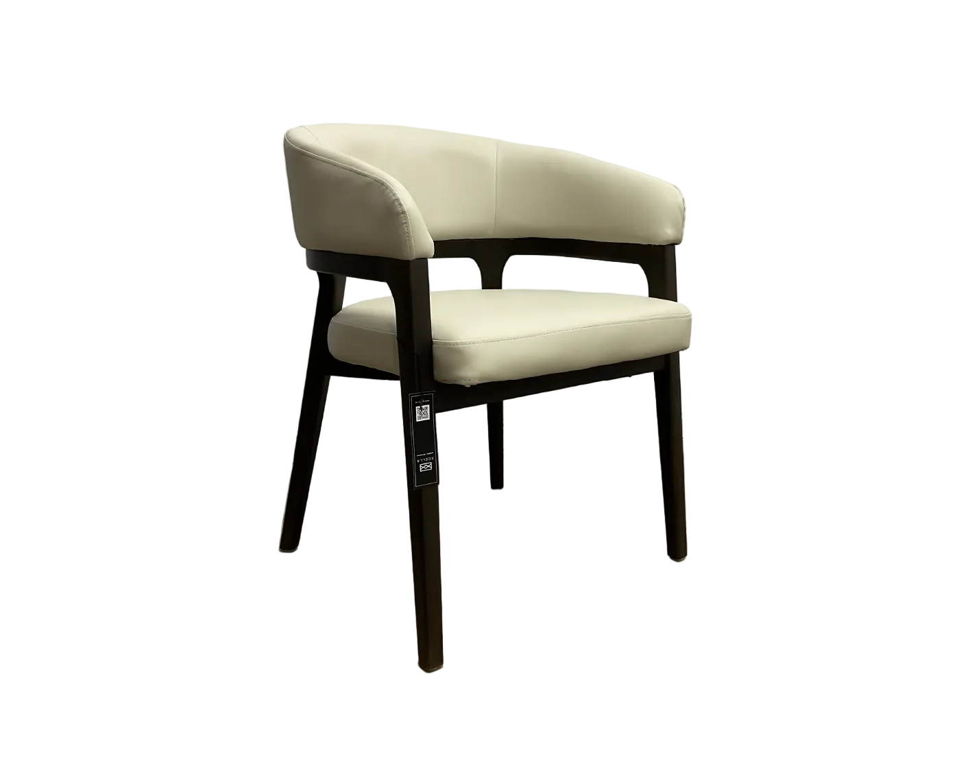 CHANLER CHAIR GY-D-2987 Aspen Taupe PU Dark walnut color finish