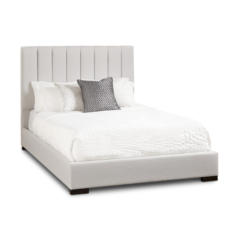 CHANNEL BED GY-BED-299Q Queen Size Grey linen
