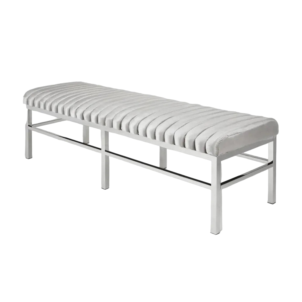 CHANNEL Bench GY-BC-7936 E.Grey Velvet