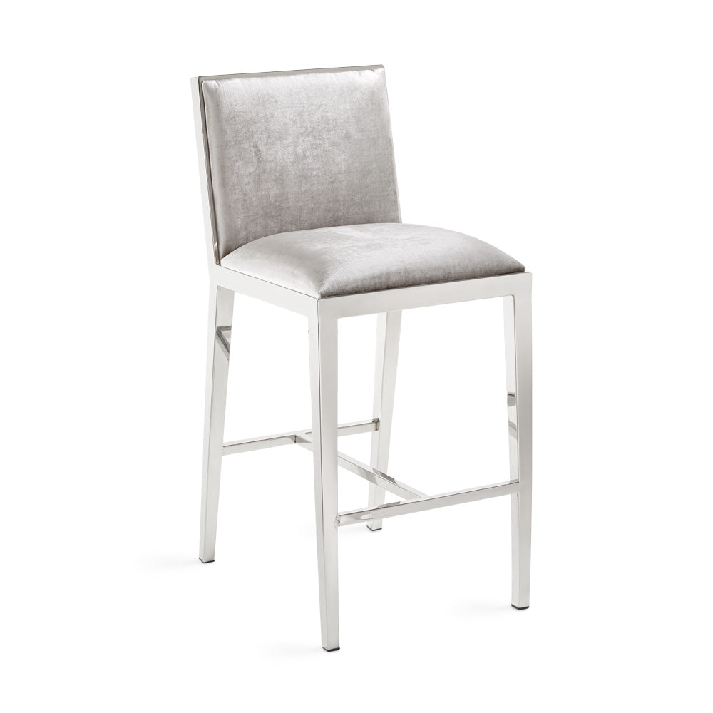 Emario counter stool GY-COU-7778 Grey Velvet