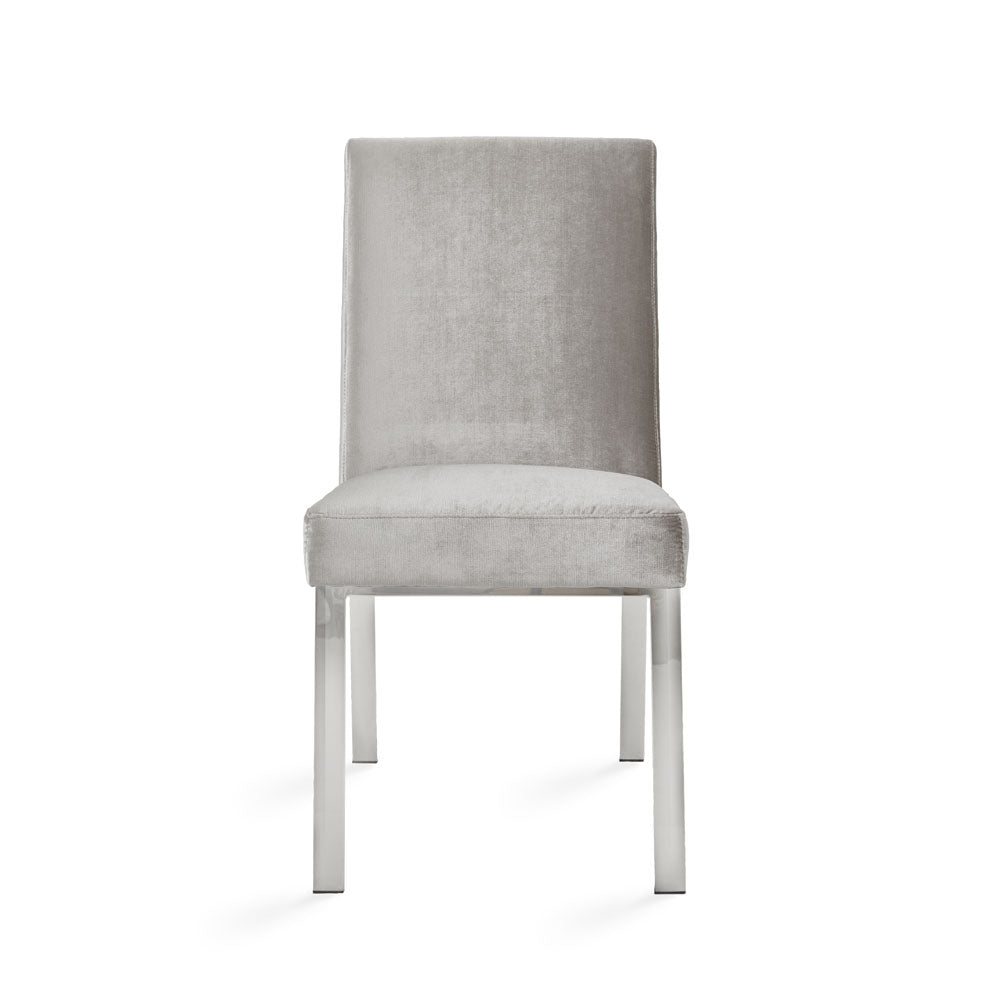 EMILIANO Dining Chair GY-DC-8121 Ivory FB with silver frame