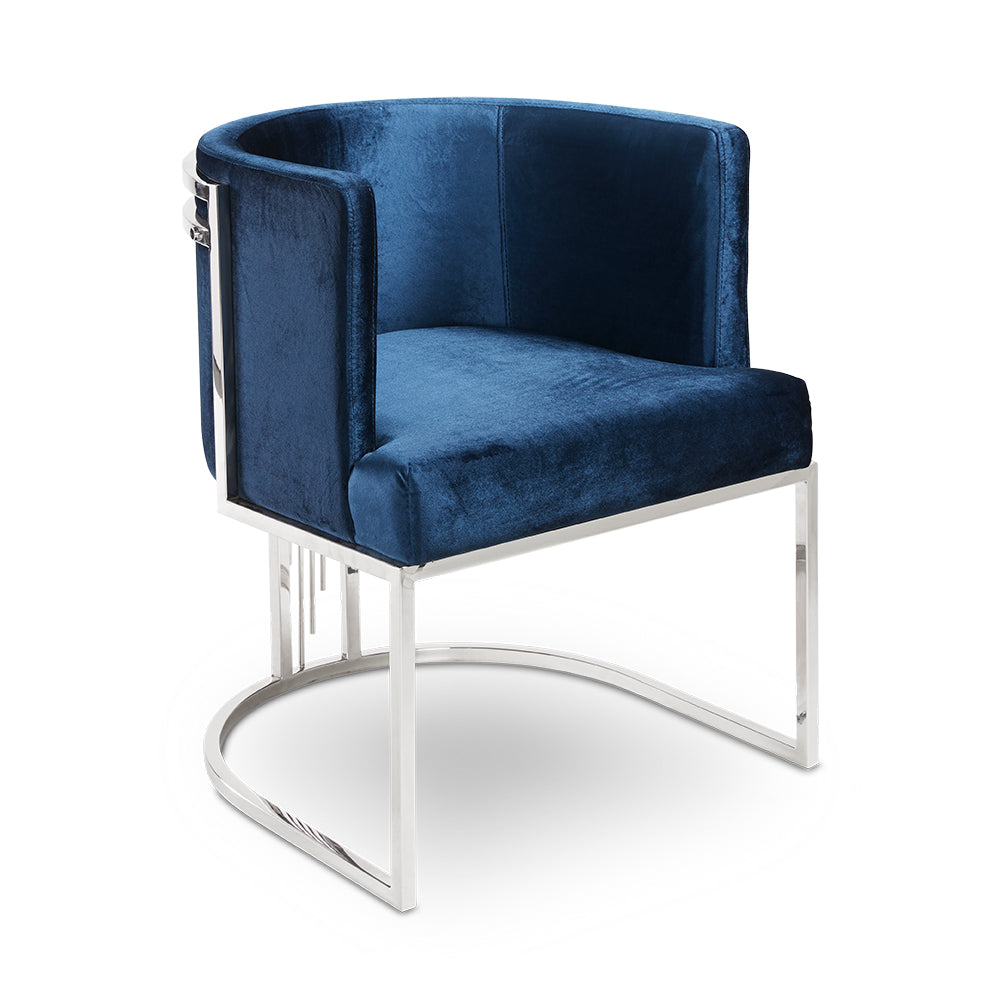 THEO chair GY-DC-8517 contesssa vanilla color polished steel finish