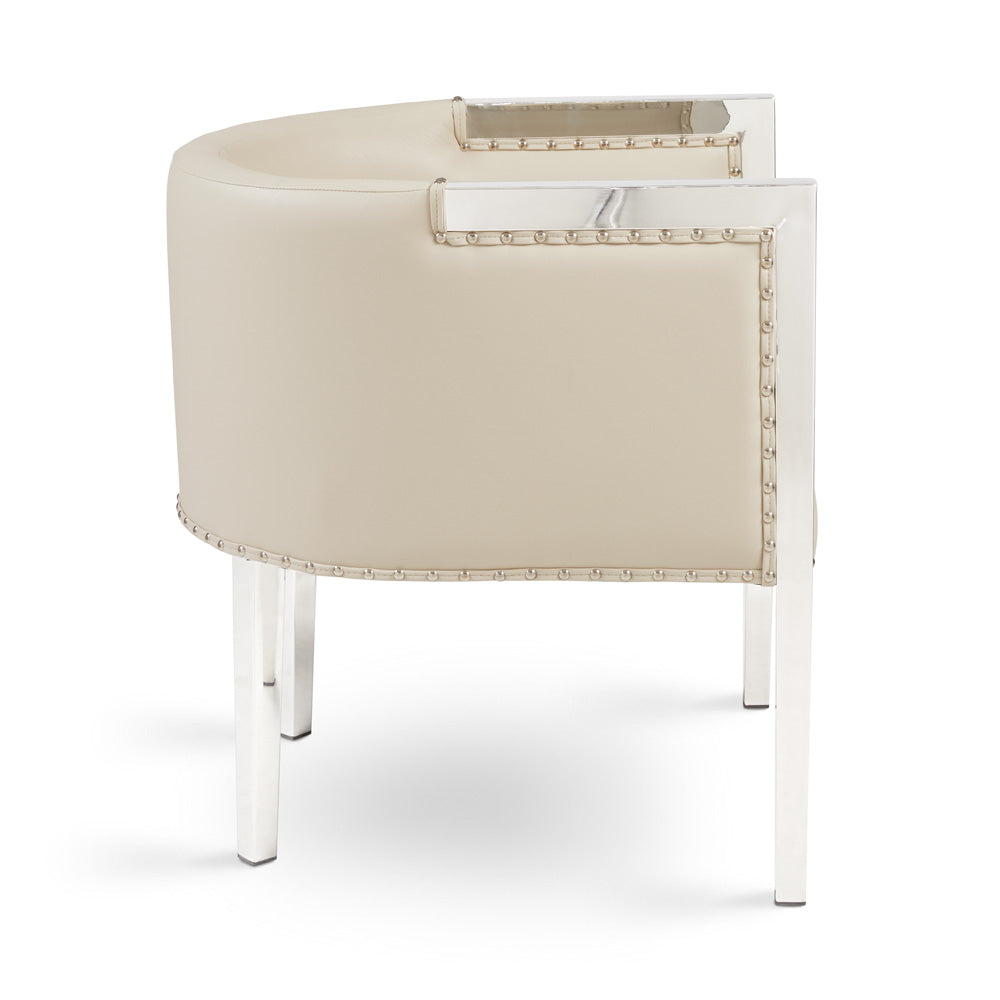 ELVIS Accent Chair GY-AC-7988 Stainless Steel legs E.Grey Velvet