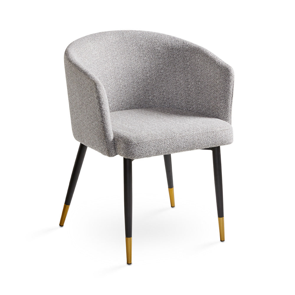 JORDAN CHAIR GY-DC-810 Morgan ashfield fabric black legs with gold caps