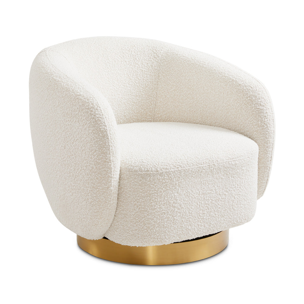 Aspen Gold Accent Chair BOUCLE (QC82315-1) fabric with MT GOLDEN COLOR SS11 base