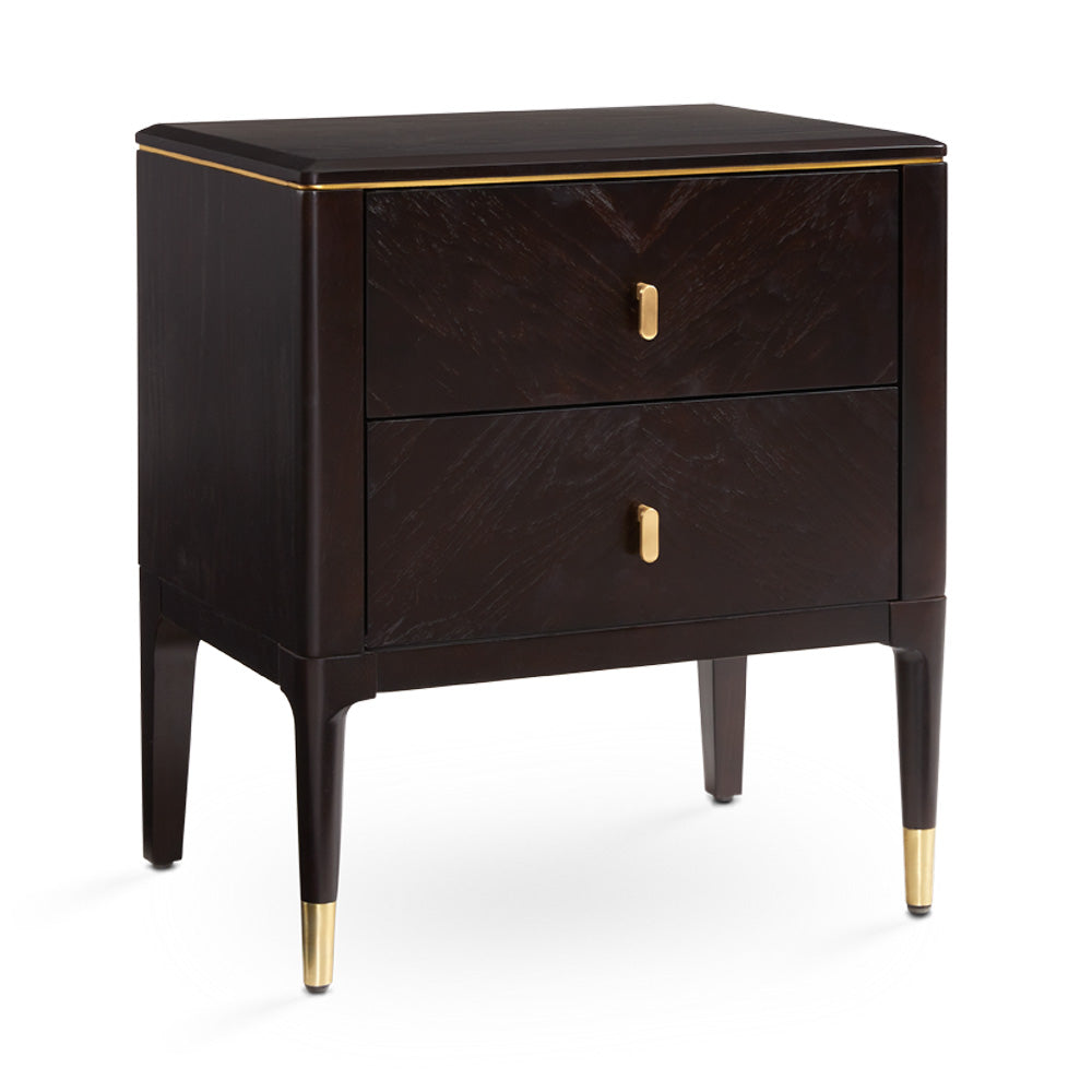 COLETTE NIGHTSTAND GY-V1-G (GOLD KNOB)