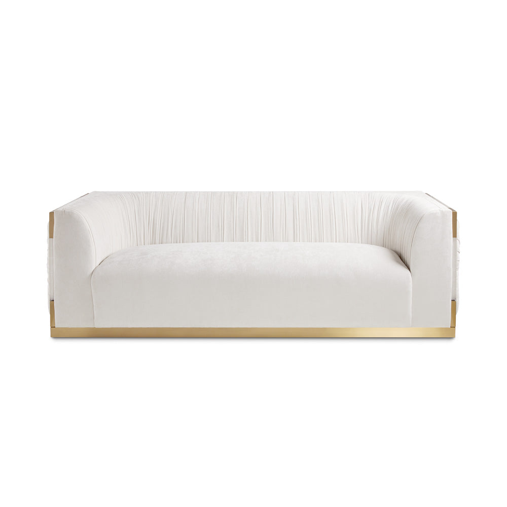 PALOMA SOFA GY-SF-8366ACR-BG Contessa Vanilla Fabric Brushed Gold Frame