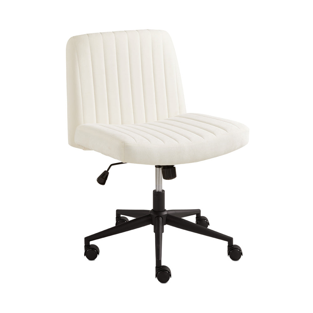 Office Chair GY-OC-5310 White Linen Black metal base