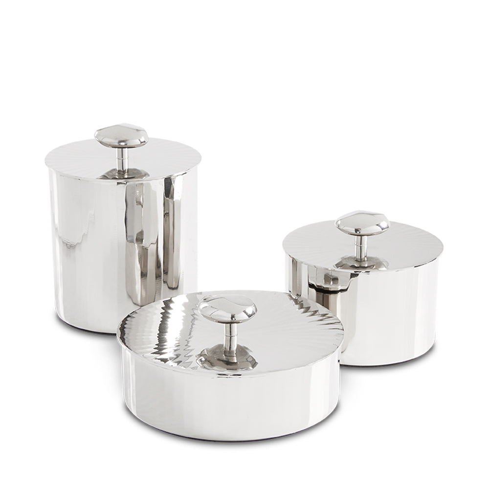 Keva texture box (set of 3) XC-3565NI SILVER