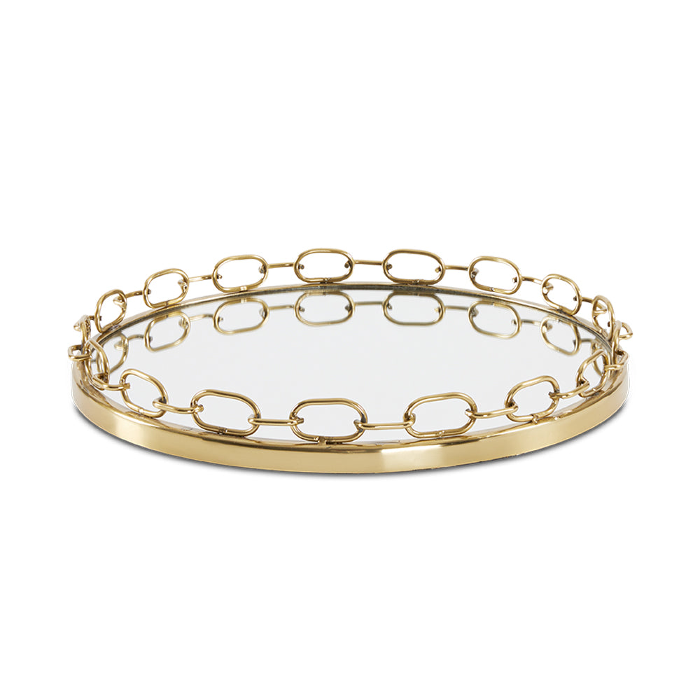 CHAIN LINK TRAYS (SET OF 2) XC-2915 SILVER