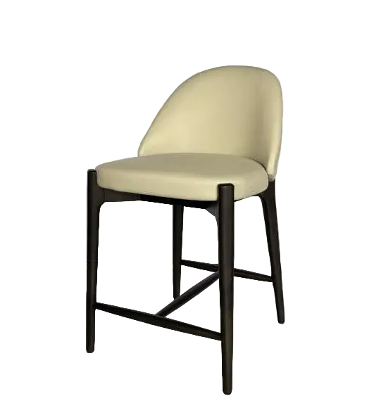 LIVERPOOL Counter Chair GY-COU-1776 Aspen Taupe PU Dark Walnut Wood Finish