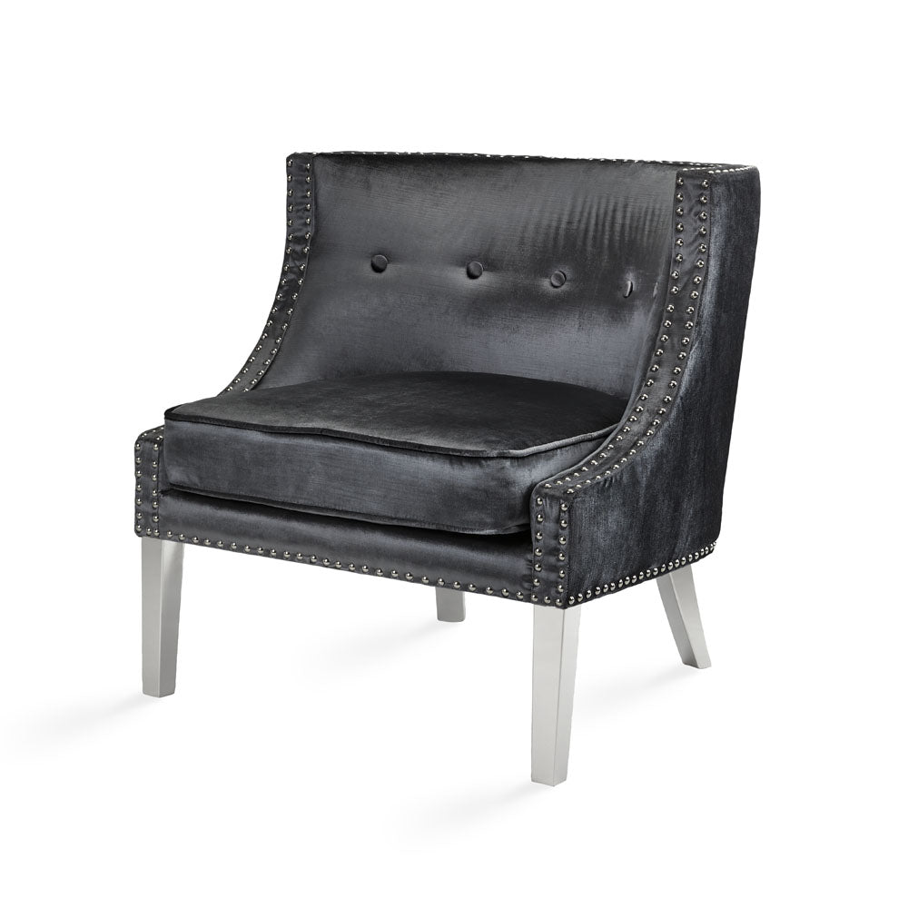 LUCY Lounge Chair White PU w/ steel legs