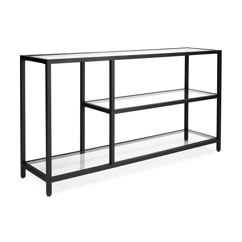MILEY Console Table GY-CST-6459BK Black metal condo size