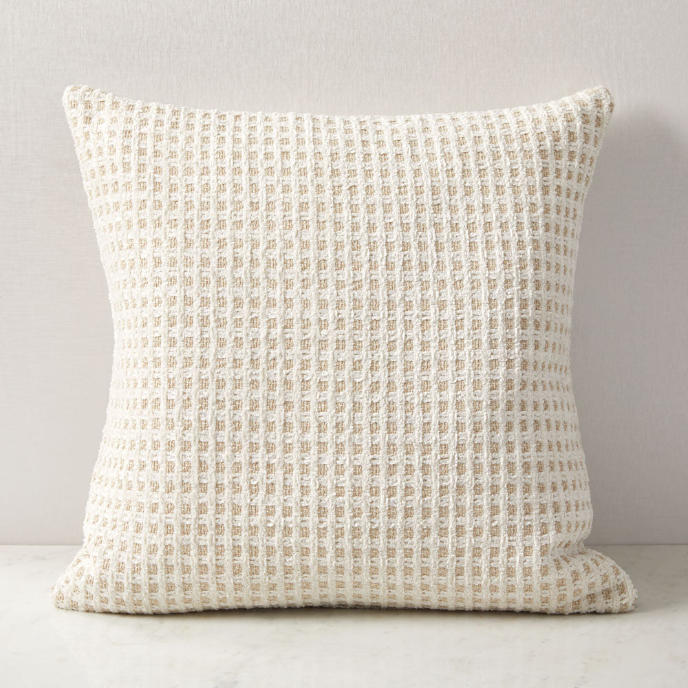 SOLO CUSHION 20X20IN Feather Insert PARCHMENT