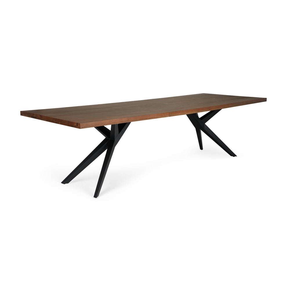 114" DINING WOOD TOP STRAIGHT EDGE SOLID WOOD (2.5+2.0CM) SHH-XL-503 AIRLOFT LEGS