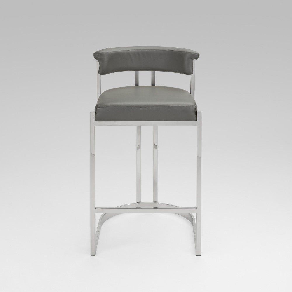 CORONA COUNTER CHAIR GY-COU-8216 GREY VELVET