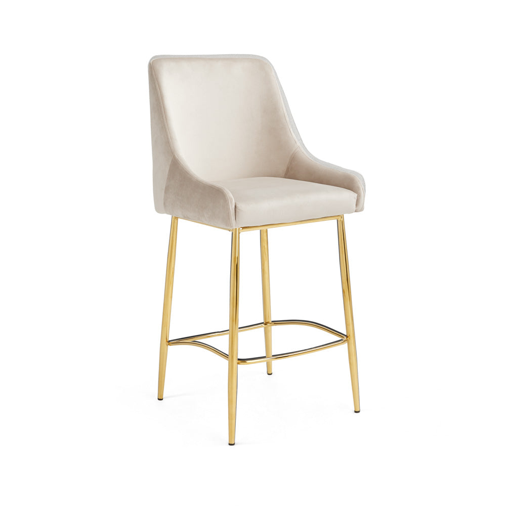 VICTORIA COUNTER STOOL GY-COU-Z020 fabric as sample Gold Legs