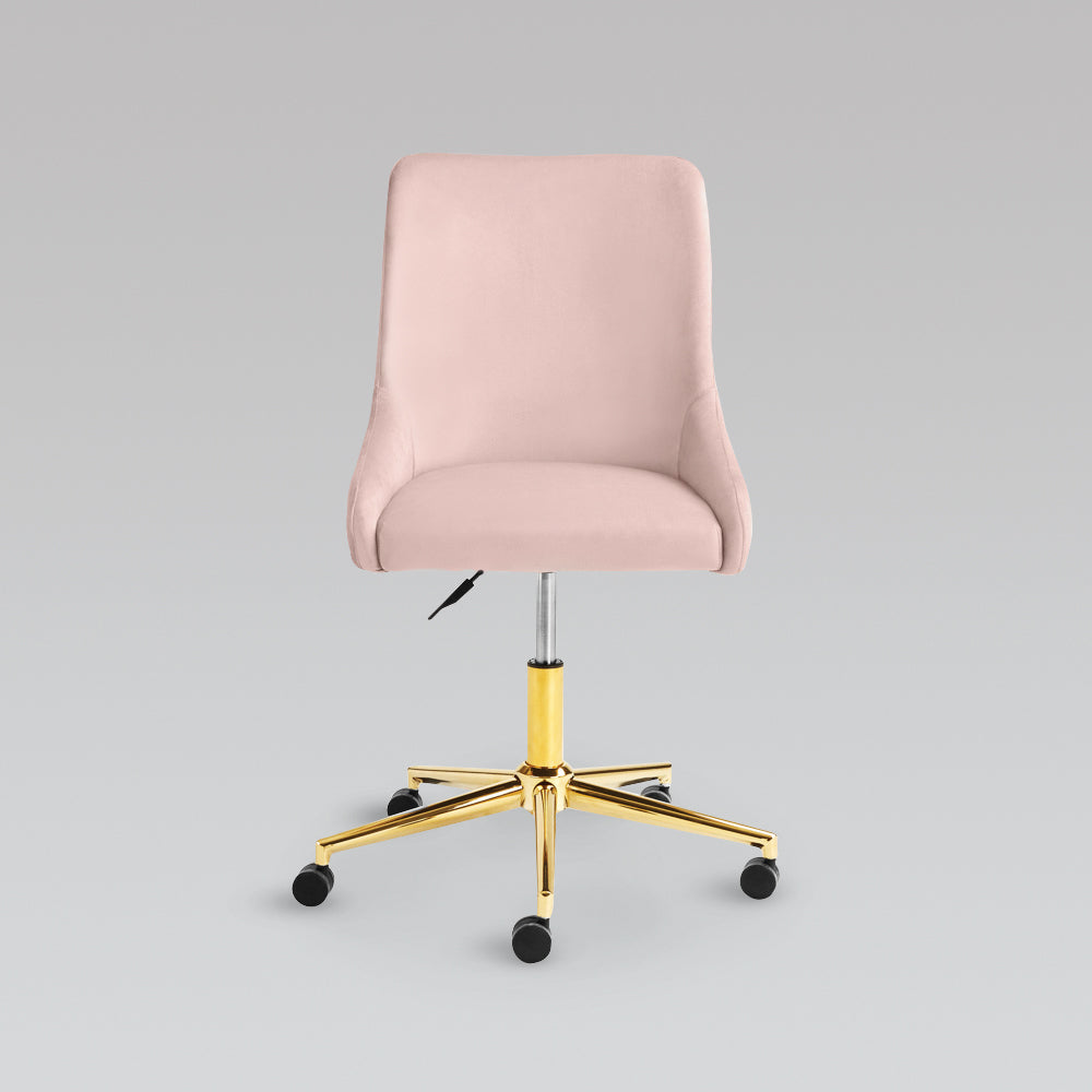 VICTORIA OFFICE CHAIR GY-OC-Z020 Taupe Velvet Gold Legs