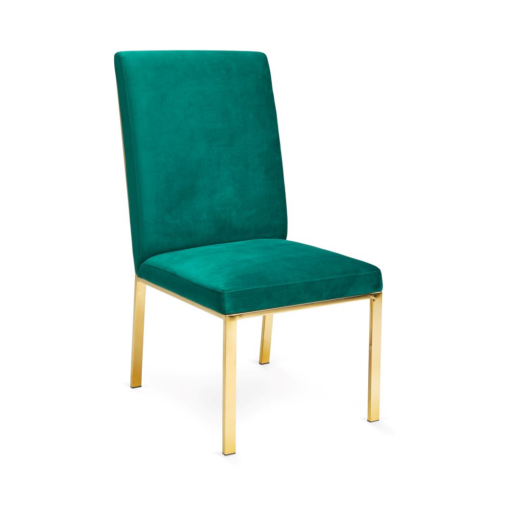 RILEY CHAIR GY-DC-8576G Emerald green Gold steel frame