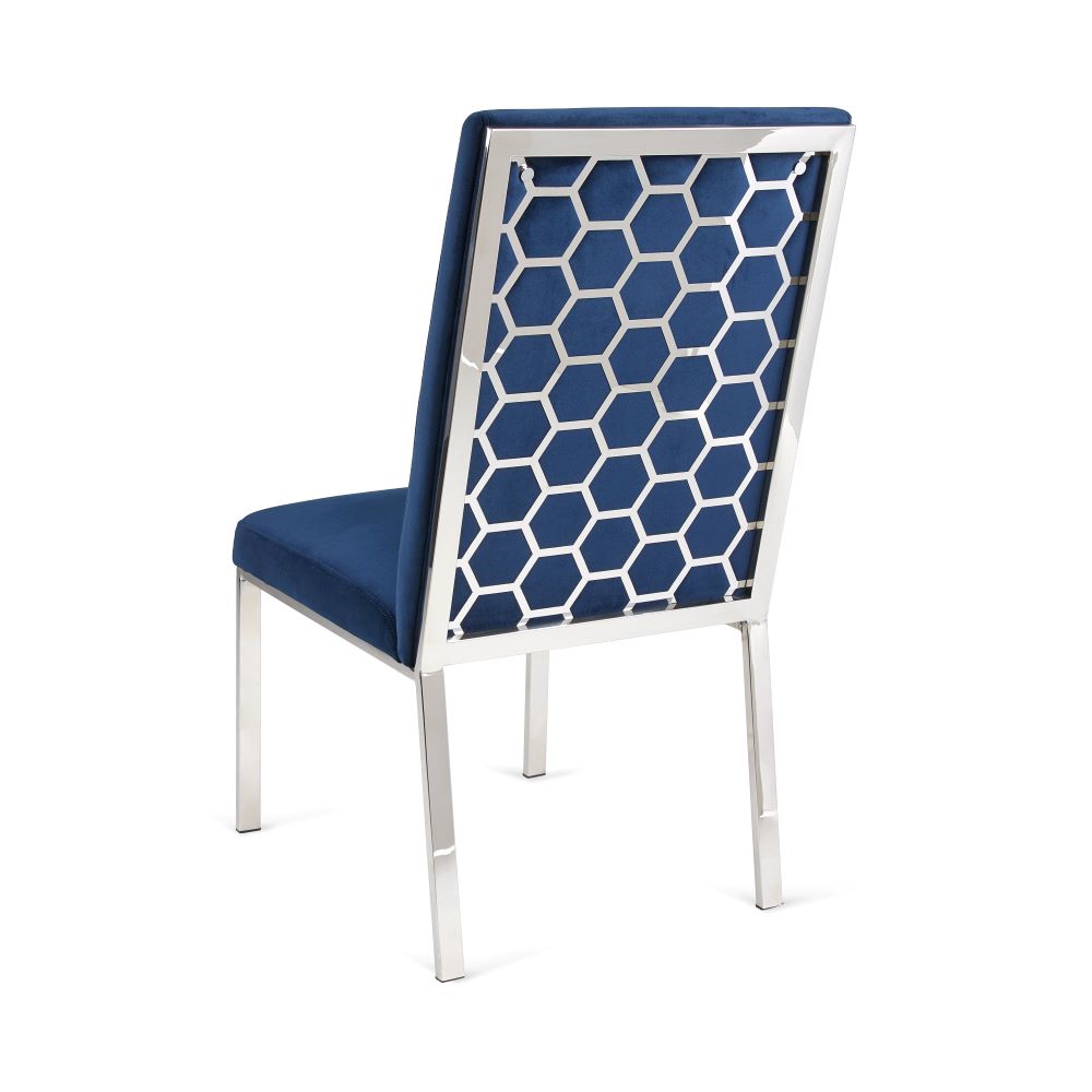RILEY CHAIR GY-DC-8576 White PU Polished steel frame