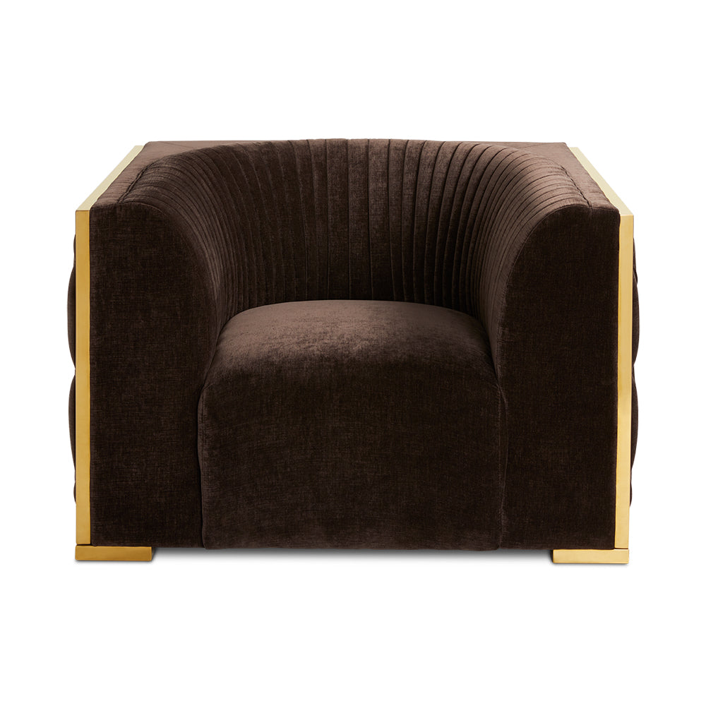 BERGEN chair GY-AC-8527G Contessa-Java color gold steel finish