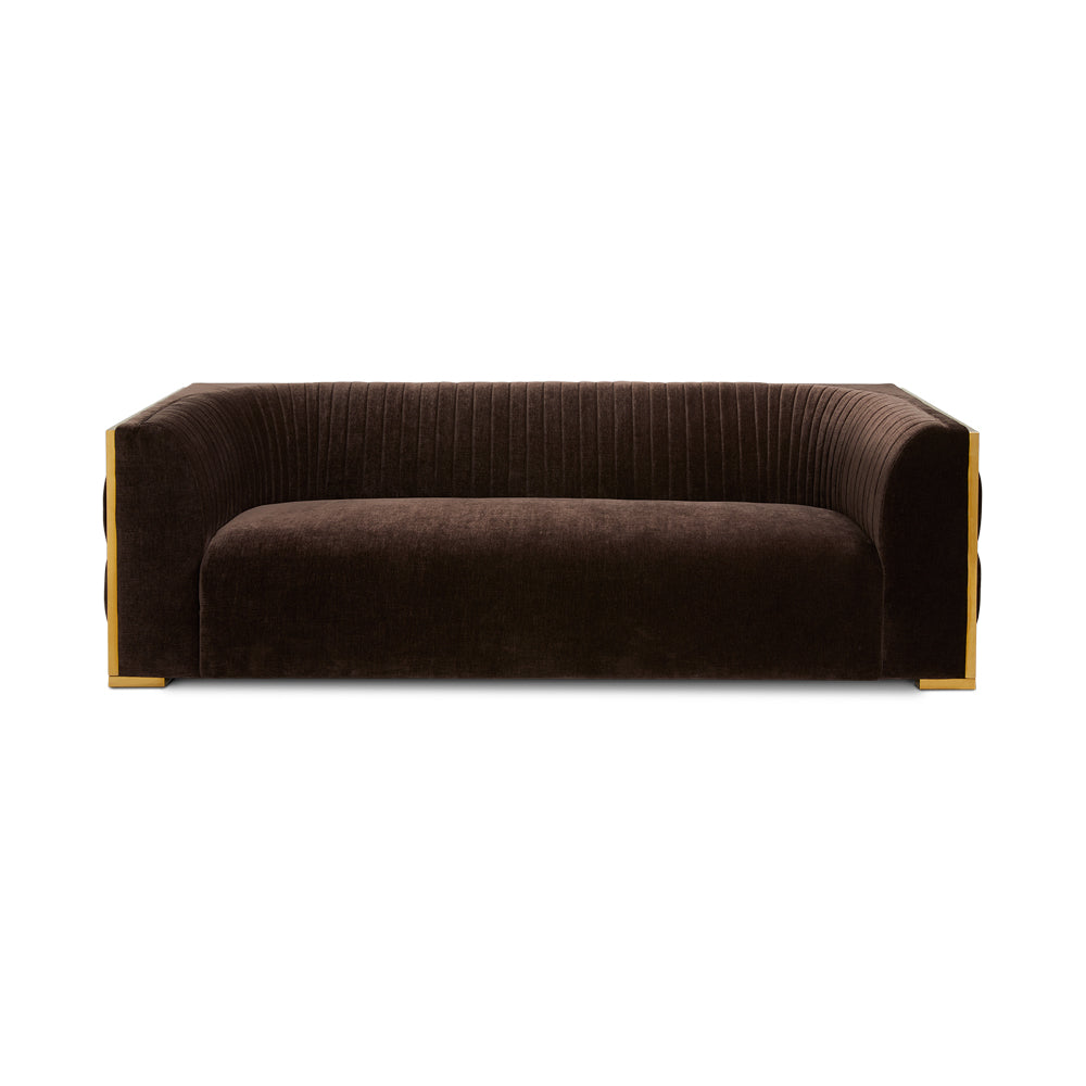 BERGEN sofa GY-SF-8527G Contessa-Java color gold steel finish