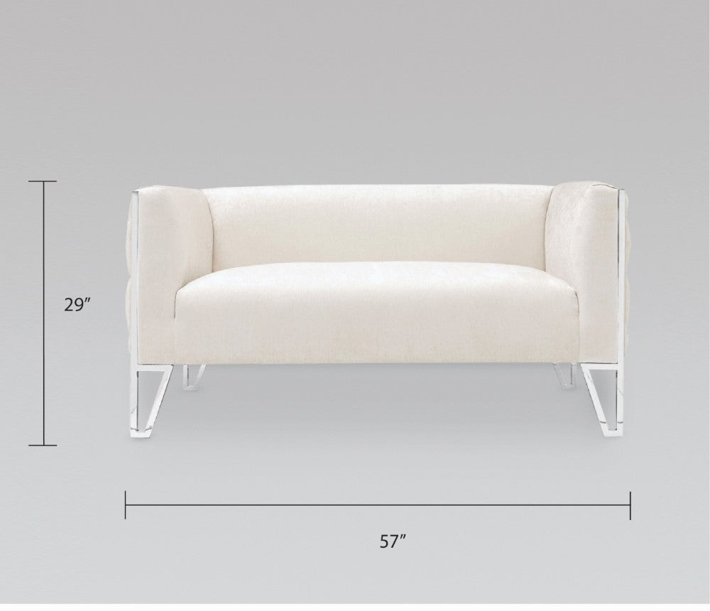VERMONT Made in Canada Loveseat LS-1663MIC BLUE VELVET MJ7-36