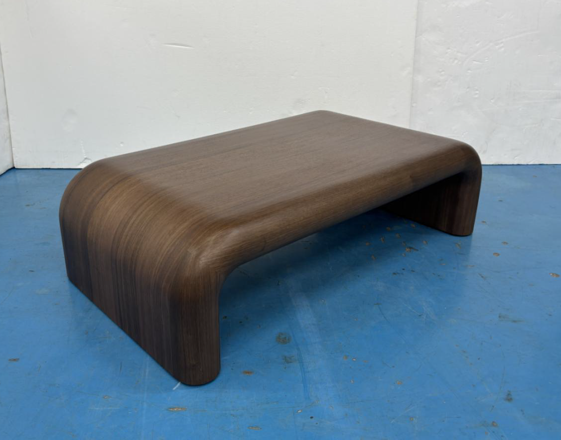 PLATO BENT WOOD Rectangular Coffee Table Walnut color finish
