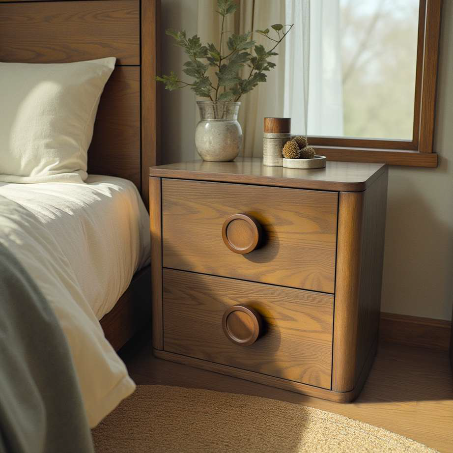CLAUDINE NIGHT STAND GY-NS-0417 WALNUT WOOD FINISH