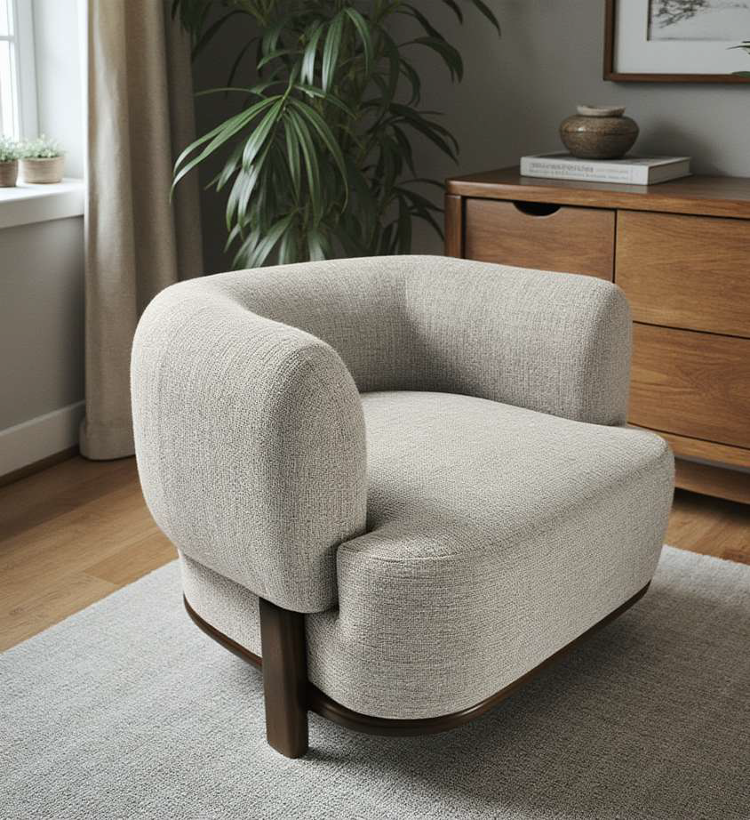 FLORENCE Accent Chair GY-AC-4315 beige fabric