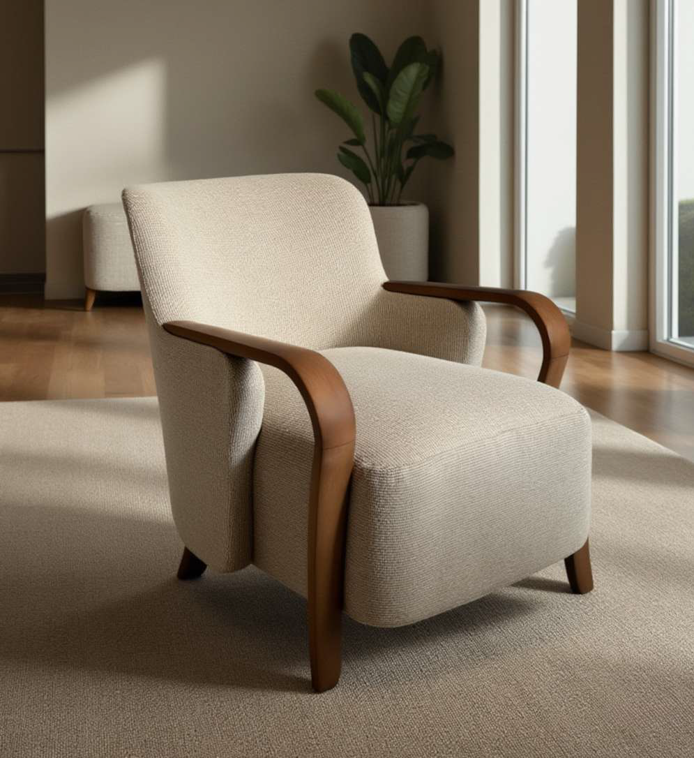 VALENCIA ACCENT CHAIR GY-AC-762 Taupe fabric
