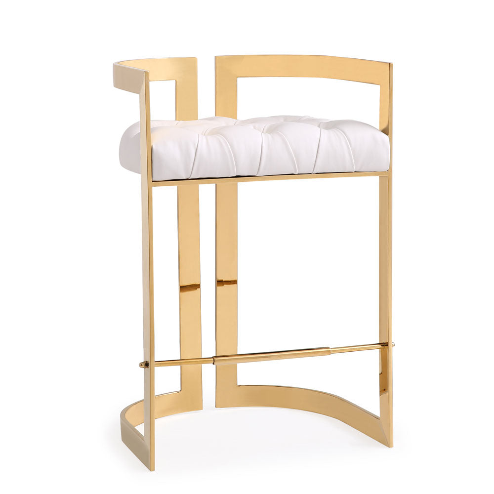 MAJESTIC Counter Chair GY-COU-8050G Aspen White w/ Gold base