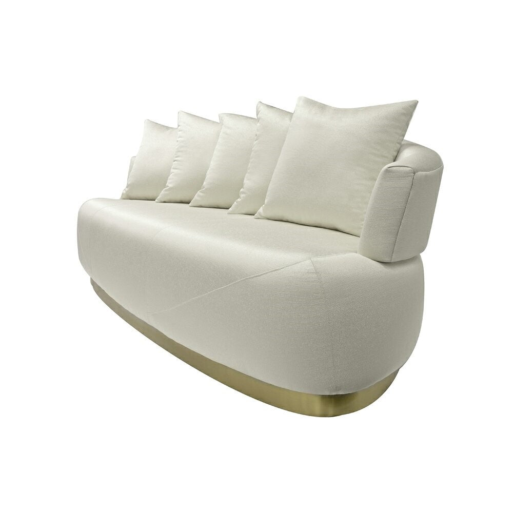 BOSTON 3-Seater Sofa, Matt gold stainless steel base