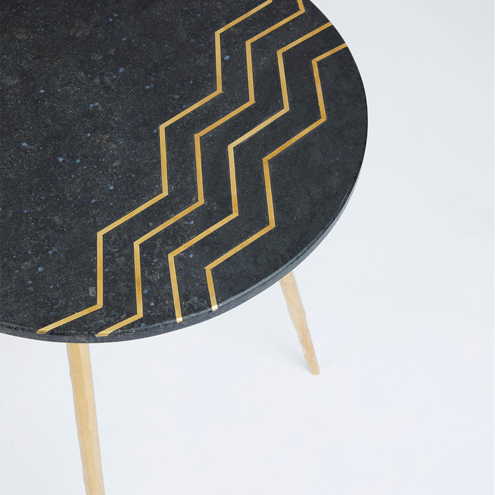 Belvin End table XC-52977 SET OF 2 BLACK MARBLE