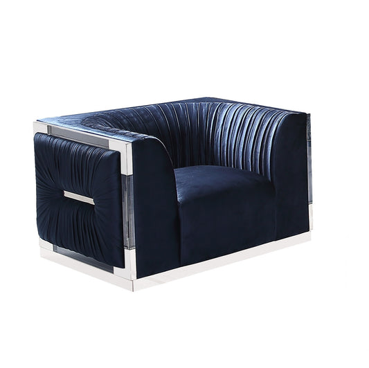 PALOMA Accent Chair GY-AC-8366ACR BLUE VELVET