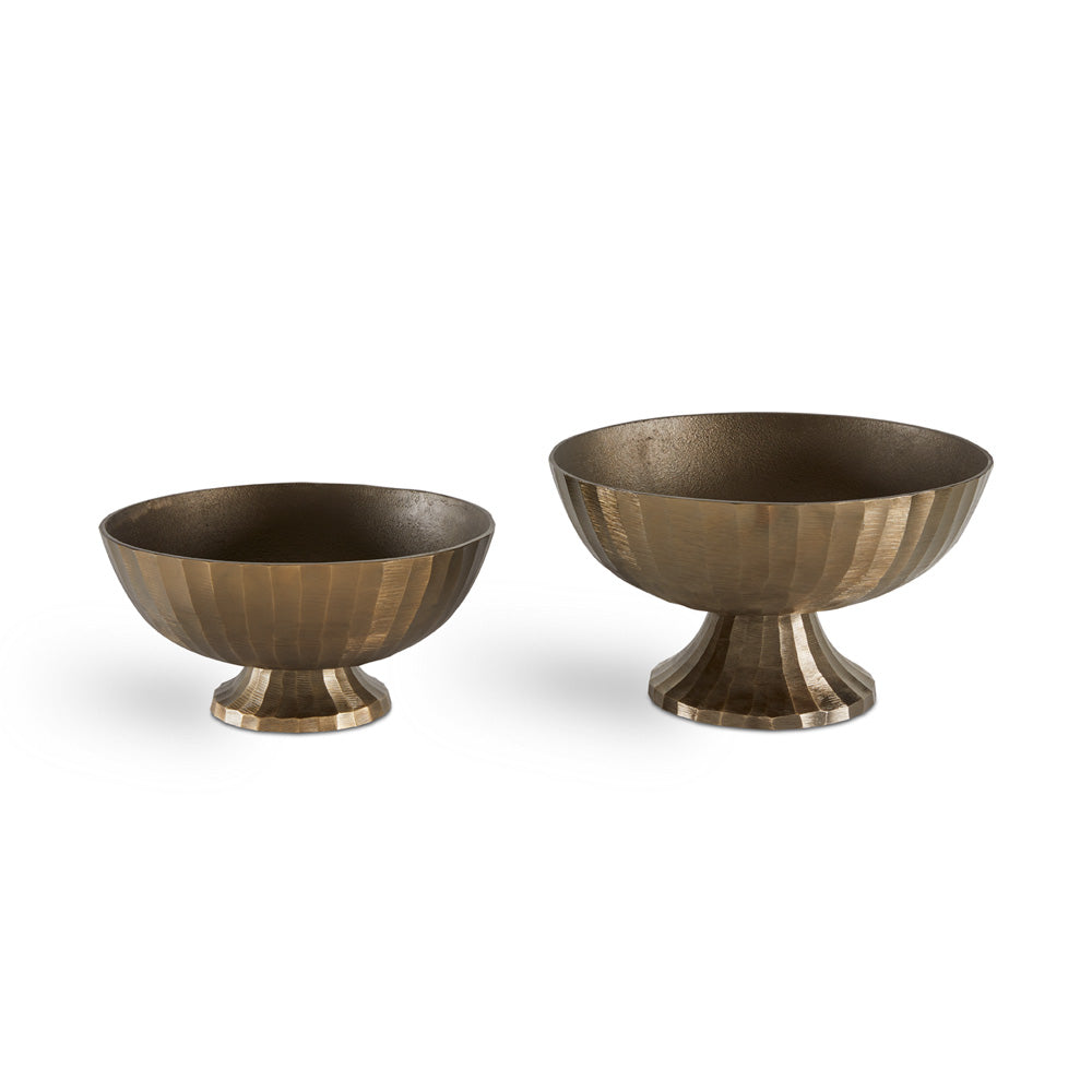 DECORATIVE BOWLS (SET OF 2) - BRASS ANTIQUE XC-6077-BR