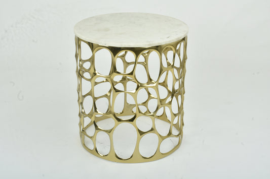 MARIO END TABLE WITH MARBLE TOP GY-ET-2179G-WM
