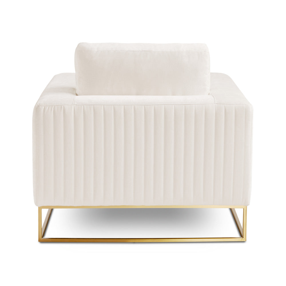 FRANKLIN Accent Chair GY-AC-8145G Contessa Vanilla Gold Legs