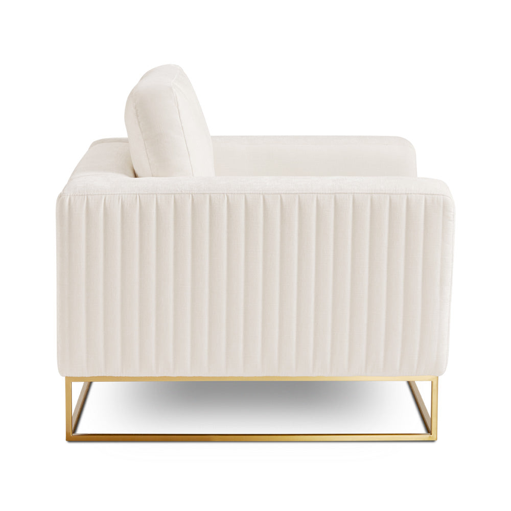 FRANKLIN Accent Chair GY-AC-8145G Contessa Vanilla Gold Legs