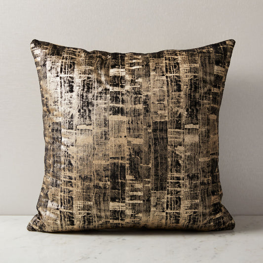Glory Black/Gold Foil Cushion 20" x 20"